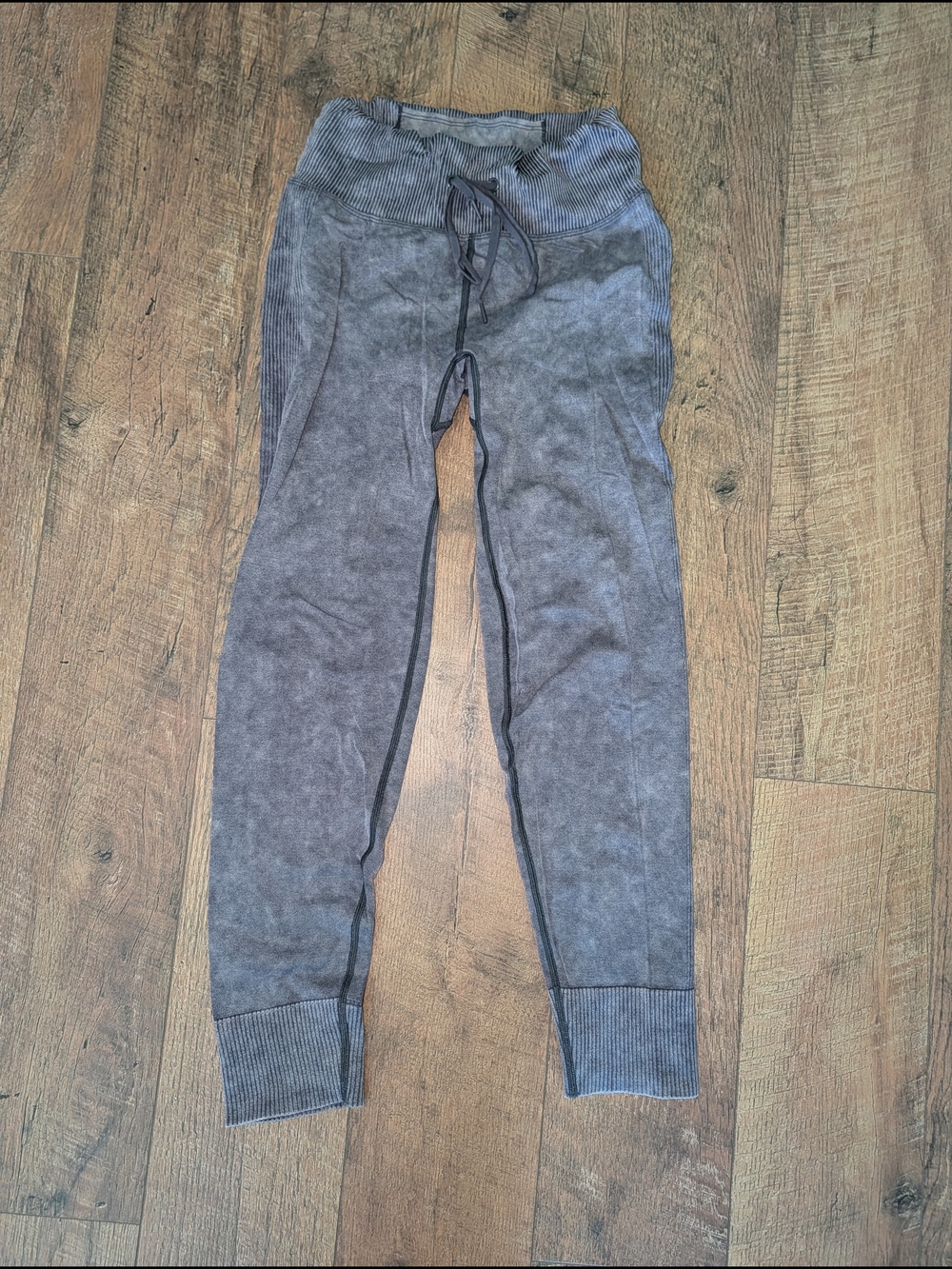 PINK Victoria's Secret Washed Gray Drawstring Leggings